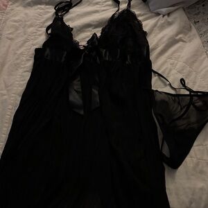 Victoria’s Secret Elegant Black Lace Lingerie Set size XXL